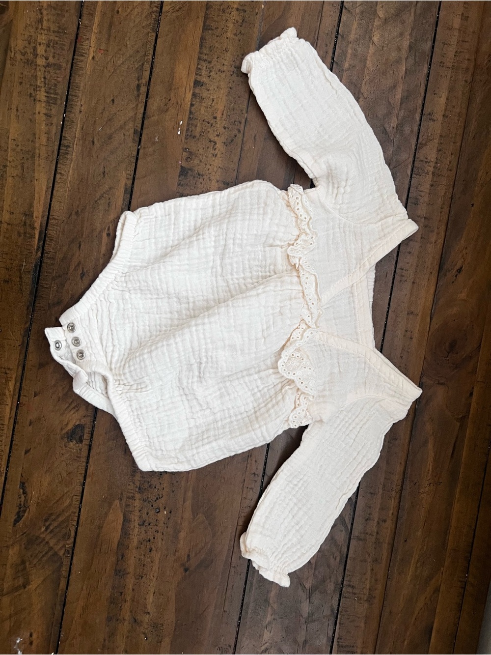 Grayson mini Baby 0-3m White Blouse Onesie